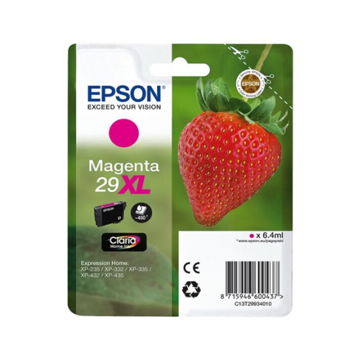 originale Tintenpatrone für EPSON Drucker T2993, magenta, Erdbeer-Serie, XL-Füllmenge