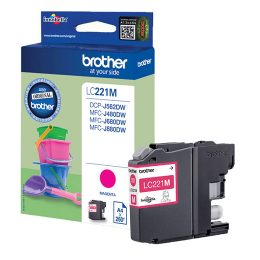 Tintenpatrone original für brother Geräte LC-221 / LC-223, magenta, 