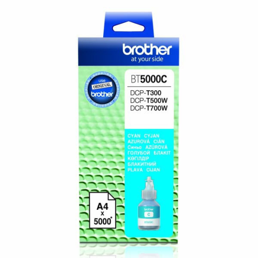 originale Nachfüllflasche für Brother Tintentank Drucker, BT-5000C, cyan