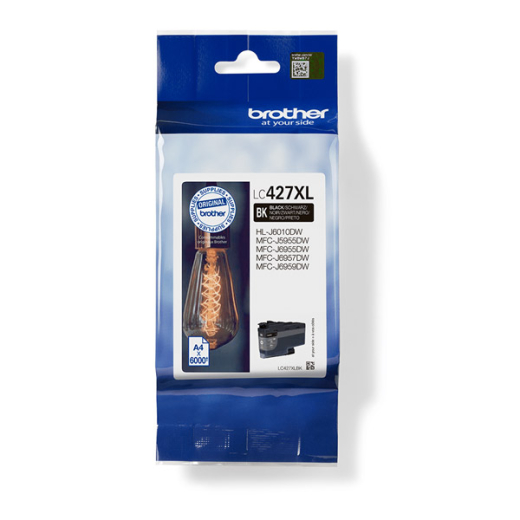 Tintenpatrone original für brother Geräte LC-427BK XL, schwarz, XL-Füllmenge