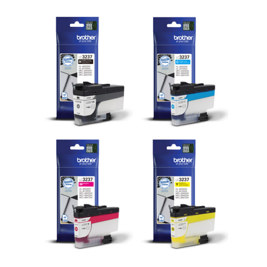 Tintenpatrone original für brother Geräte LC-3237, Multipack, je 1 Stück BK / C / M / Y