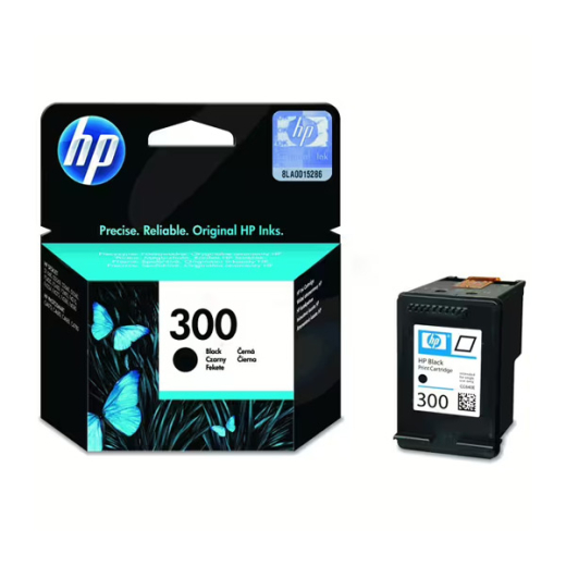 originale Tintenpatrone für HP Drucker: HP 300 BK, schwarz